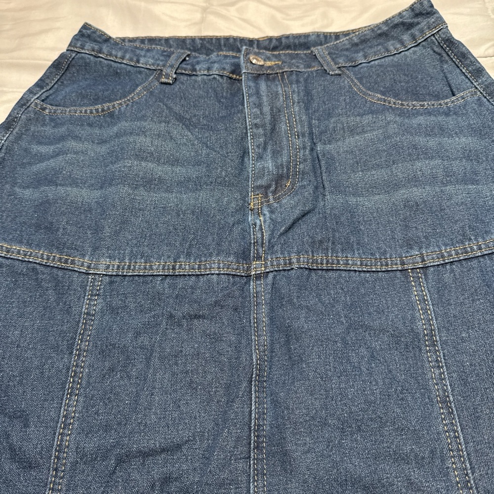Denim Maxi Skirt